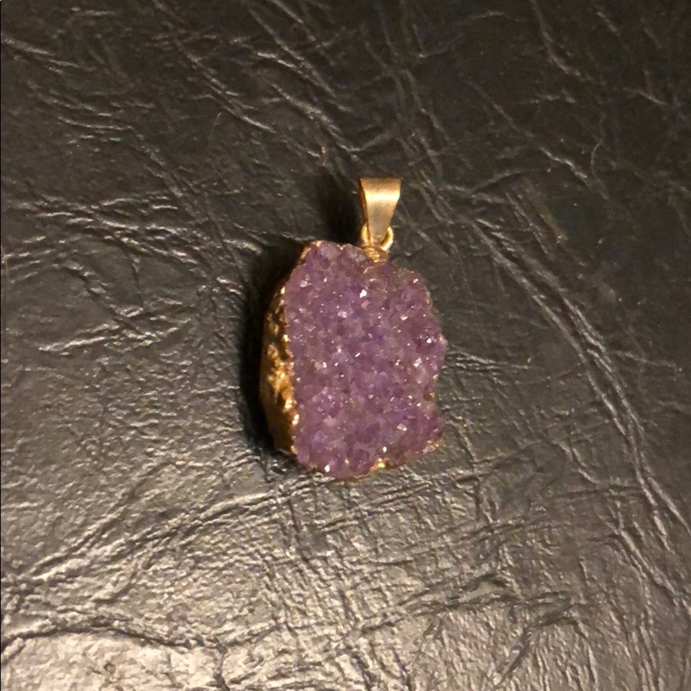 Crystal rock necklace pendant